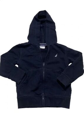 Nautica Little Boys Wilson Full-Zip Fleece Hoodie w/pockets Navy Blue size 4
